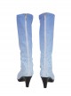 Frozen 2 Elsa Blue Dress Suit Halloween Cosplay Accessories Blue Gradient Boots