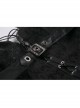 Gothic Black Jacquard Pattern Backless Tie-up Corset
