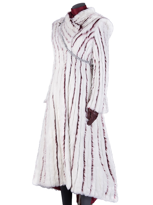 Game Of Thrones Season 8 Daenerys Targaryen Stormborn Dragon Mother Plush Coat Suit Halloween Cosplay Costume Plush Coat