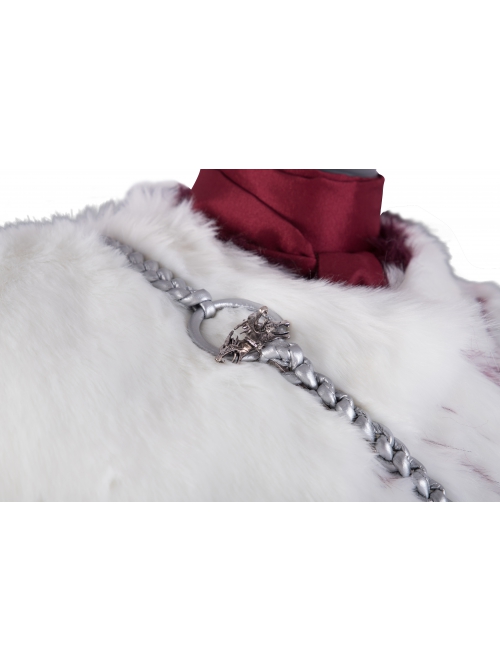 Game Of Thrones Season 8 Daenerys Targaryen Stormborn Dragon Mother Plush Coat Suit Halloween Cosplay Accessories Shawl And Silver Ornament