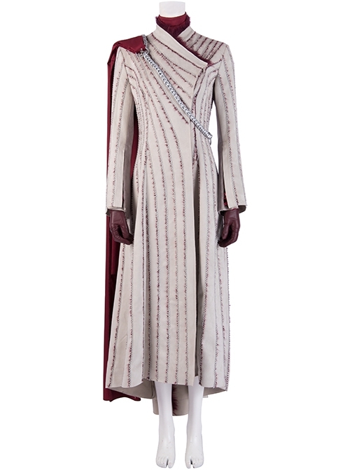 Game Of Thrones Season 8 Daenerys Targaryen Dragon Mother Suede Coat Suit Halloween Cosplay Costume Suede Coat
