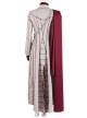 Game Of Thrones Season 8 Daenerys Targaryen Dragon Mother Suede Coat Suit Halloween Cosplay Costume Red Cloak