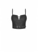 Black Punk Metal Buckle Tie-up Bust Sling Corset