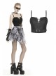 Black Punk Metal Buckle Tie-up Bust Sling Corset