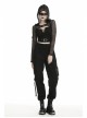 Black Punk Metal Buckle Tie-up Bust Sling Corset