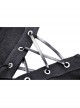 Black Punk Metal Buckle Tie-up Bust Sling Corset