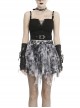 Black Punk Metal Buckle Tie-up Bust Sling Corset