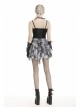 Black Punk Metal Buckle Tie-up Bust Sling Corset