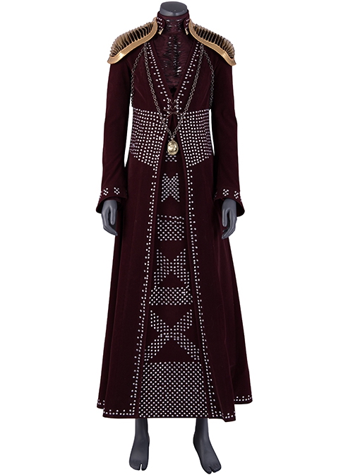Game Of Thrones Season 8 Cersei Lannister Halloween Cosplay Costume Red Bottoming Top