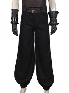 Final Fantasy VII Remake Cloud Strife Dark Blue Version Halloween Cosplay Costume Black Trousers