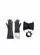 Final Fantasy VII Remake Cloud Strife Dark Blue Version Halloween Cosplay Accessories Black Wrist Guard Components And Gloves