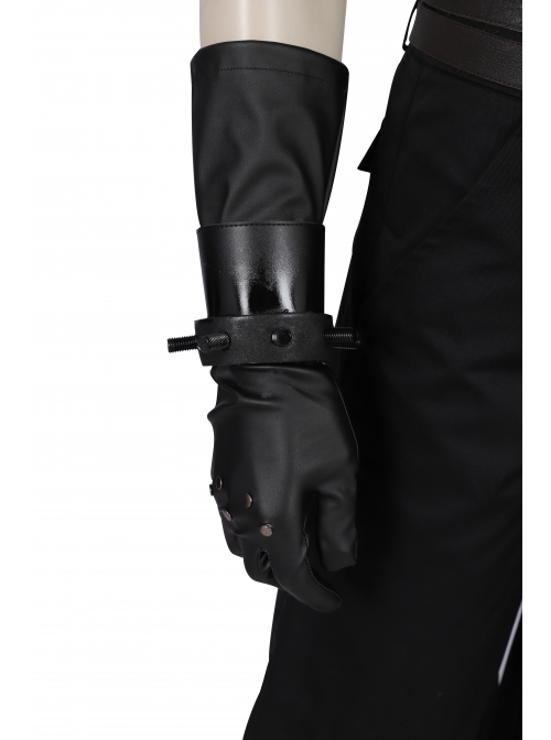 Final Fantasy VII Remake Cloud Strife Dark Blue Version Halloween Cosplay Accessories Black Wrist Guard Components And Gloves