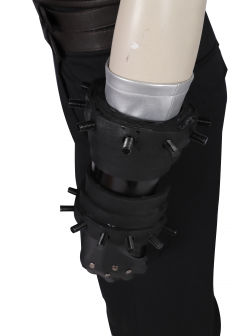 Final Fantasy VII Remake Cloud Strife Dark Blue Version Halloween Cosplay Accessories Black Wrist Guard Components And Gloves