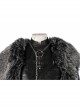 Game Of Thrones Season 8 Sansa Stark Winter Black Fur Collar Cloak Suit Halloween Cosplay Costume Black Cloak
