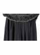 Game Of Thrones Season 8 Sansa Stark Winter Black Fur Collar Cloak Suit Halloween Cosplay Costume Black Cloak