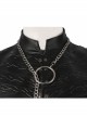 Game Of Thrones Season 8 Sansa Stark Winter Black Fur Collar Cloak Suit Halloween Cosplay Accessories Silver Metal Chain