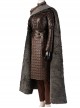 Game Of Thrones Season 8 Arya Stark Brown Leather Top Suit Halloween Cosplay Costume Gray Cloak
