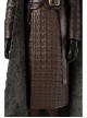 Game Of Thrones Season 8 Arya Stark Brown Leather Top Suit Halloween Cosplay Costume Brown Apron