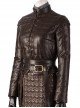 Game Of Thrones Season 8 Arya Stark Brown Leather Top Suit Halloween Cosplay Costume Brown Top