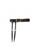 Game Of Thrones Season 8 Arya Stark Brown Leather Top Suit Halloween Cosplay Accessories Brown Waistband