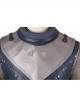 Game Of Thrones Season 8 Jon Snow Brown Fur Collar Black Cloak Suit Halloween Cosplay Accessories Silver Collar And Scarf