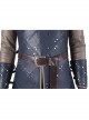 Game Of Thrones Season 8 Jon Snow Brown Fur Collar Black Cloak Suit Halloween Cosplay Accessories Black Waistband
