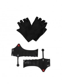 Spider-Man Far From Home Peter Parker Sneak Version Black Battle Suit Halloween Cosplay Accessories Gloves And Wrist Guards