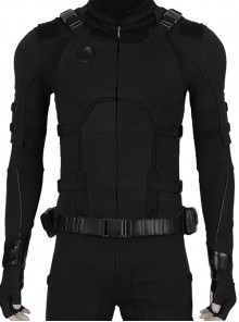 Spider-Man Far From Home Peter Parker Sneak Version Black Battle Suit Halloween Cosplay Costume Black Vest And Waistband