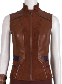 The Avengers 4 Endgame Nebula Halloween Cosplay First Version Costume Brown Vest