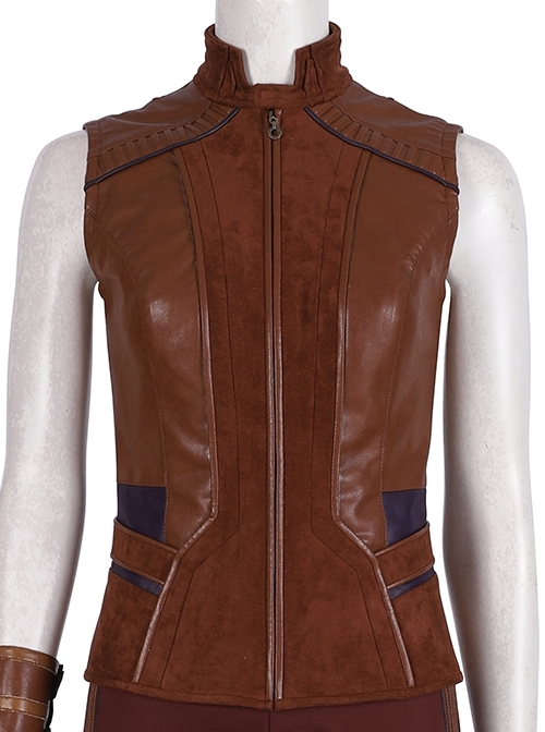 The Avengers 4 Endgame Nebula Halloween Cosplay First Version Costume Brown Vest