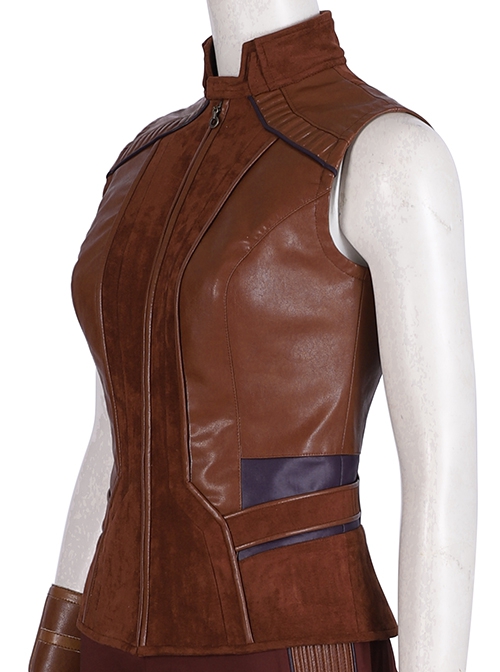 The Avengers 4 Endgame Nebula Halloween Cosplay First Version Costume Brown Vest