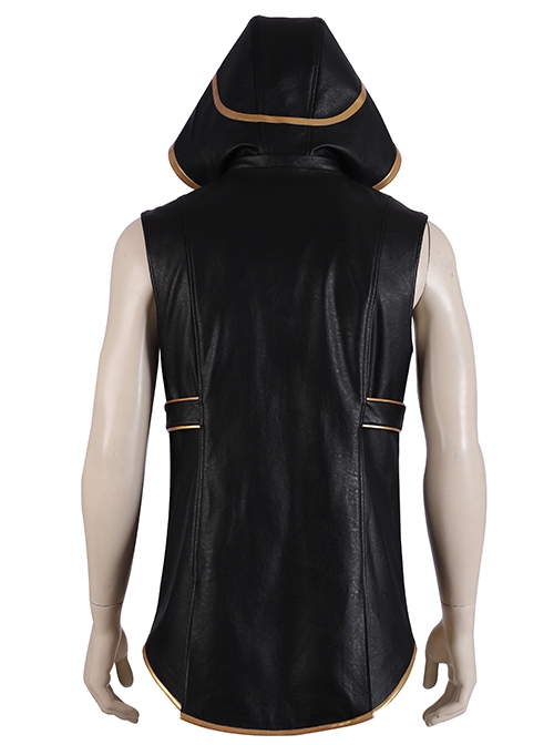 Avengers Endgame Hawkeye Clint Barton Ronin Version Black Battle Suit Halloween Cosplay Costume Hooded Jacket And Shoulder Collar