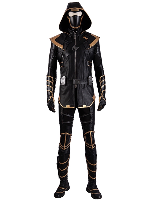 Avengers Endgame Hawkeye Clint Barton Ronin Version Black Battle Suit Halloween Cosplay Costume Bottoming Top