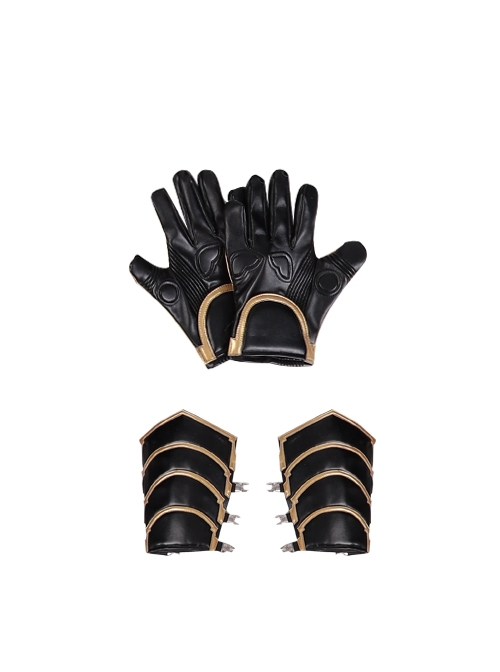 Avengers Endgame Hawkeye Clint Barton Ronin Version Black Battle Suit Halloween Cosplay Accessories Black Wrist Guards And Gloves