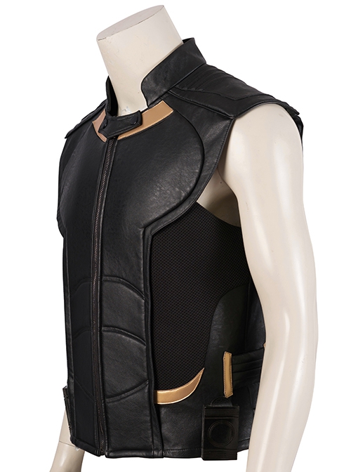 Avengers Endgame Hawkeye Clint Barton Halloween Cosplay Costume Black Vest