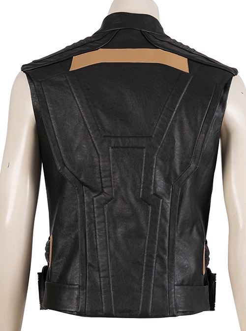 Avengers Endgame Hawkeye Clint Barton Halloween Cosplay Costume Black Vest