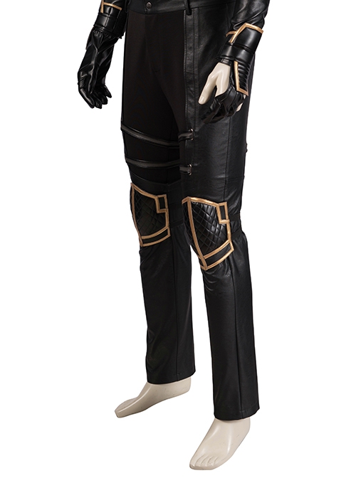 Avengers Endgame Hawkeye Clint Barton Halloween Cosplay Costume Black Trousers And Knee Guards
