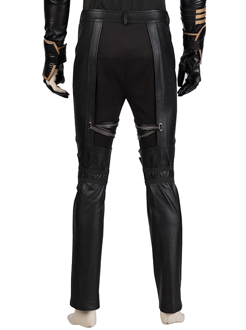 Avengers Endgame Hawkeye Clint Barton Halloween Cosplay Costume Black Trousers And Knee Guards