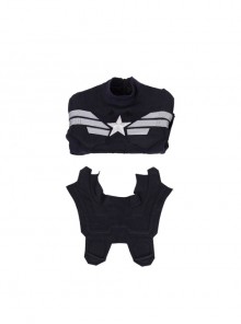 Avengers Endgame Captain America Steve Rogers Pure Color Battle Suit Halloween Cosplay Costume Shoulder Collar And Top