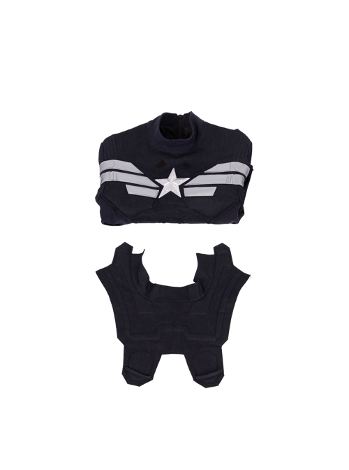 Avengers Endgame Captain America Steve Rogers Pure Color Battle Suit Halloween Cosplay Costume Shoulder Collar And Top