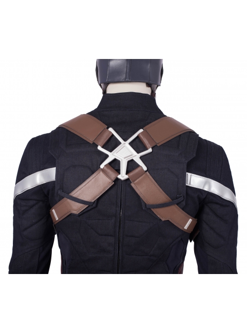 Avengers Endgame Captain America Steve Rogers Pure Color Battle Suit Halloween Cosplay Costume Shoulder Collar And Top