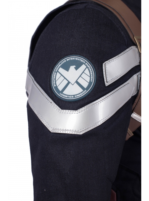 Avengers Endgame Captain America Steve Rogers Pure Color Battle Suit Halloween Cosplay Costume Shoulder Collar And Top