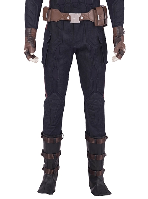 Avengers Endgame Captain America Steve Rogers Pure Color Battle Suit Halloween Cosplay Costume Trousers