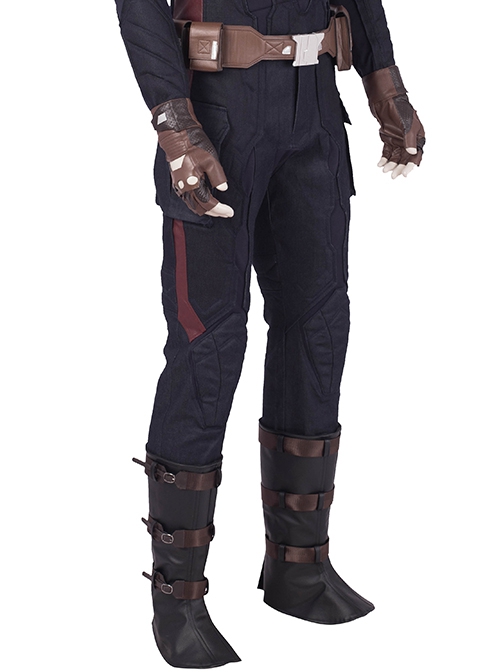 Avengers Endgame Captain America Steve Rogers Pure Color Battle Suit Halloween Cosplay Costume Trousers