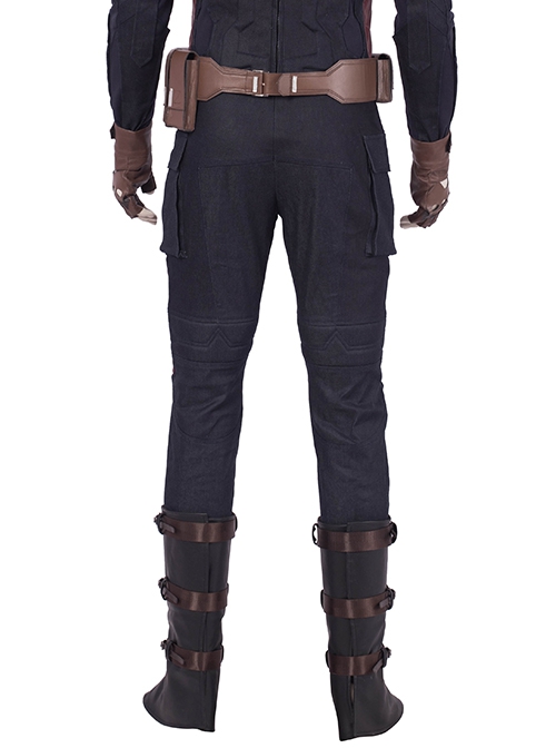 Avengers Endgame Captain America Steve Rogers Pure Color Battle Suit Halloween Cosplay Costume Trousers