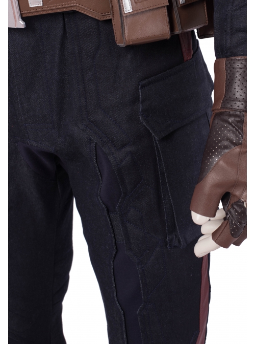 Avengers Endgame Captain America Steve Rogers Pure Color Battle Suit Halloween Cosplay Costume Trousers