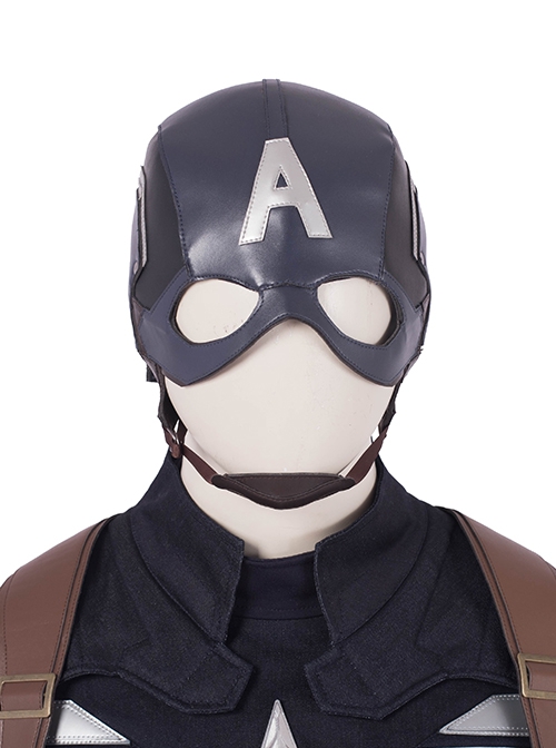 Avengers Endgame Captain America Steve Rogers Pure Color Battle Suit Halloween Cosplay Accessories Headcover