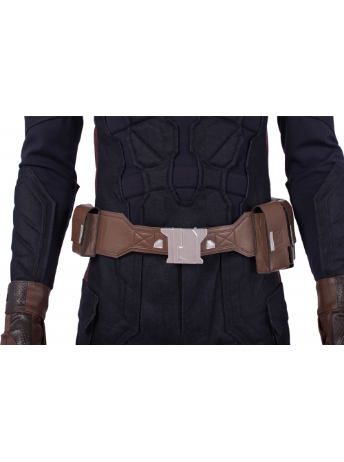 Avengers Endgame Captain America Steve Rogers Pure Color Battle Suit Halloween Cosplay Accessories Back Straps And Belt