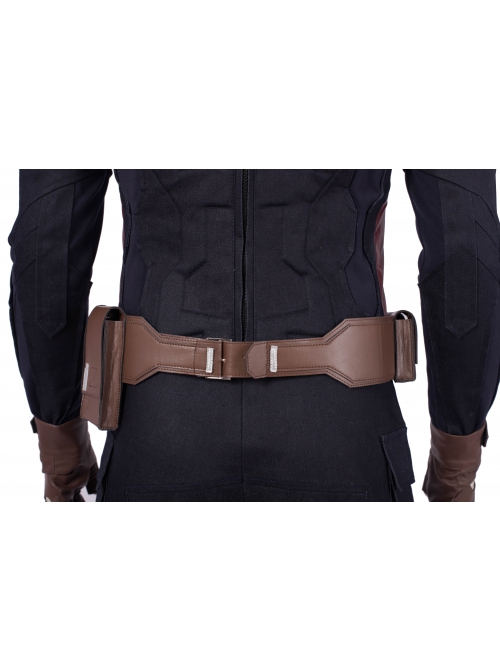 Avengers Endgame Captain America Steve Rogers Pure Color Battle Suit Halloween Cosplay Accessories Back Straps And Belt