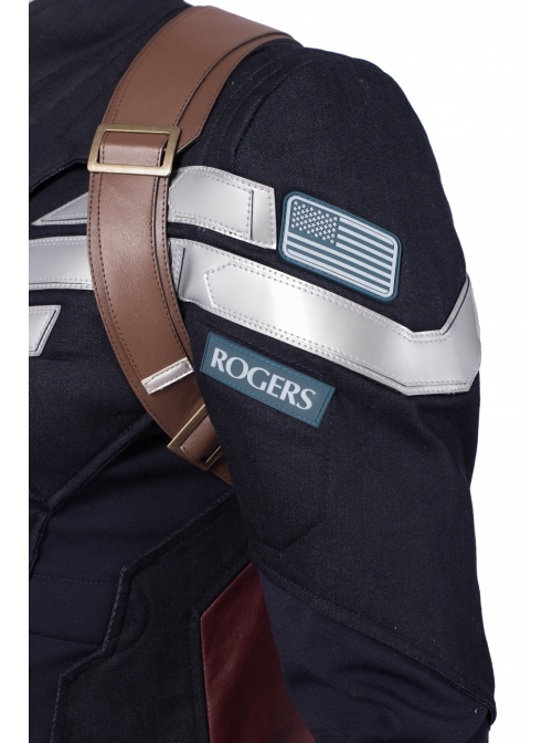 Avengers Endgame Captain America Steve Rogers Pure Color Battle Suit Halloween Cosplay Accessories Back Straps And Belt